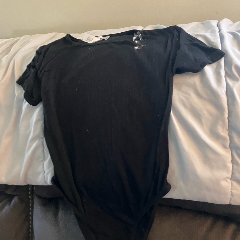 Black Short Sleeve Bodysuit